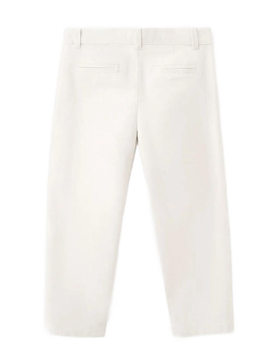 Mango - Straight linen-blend trousers - chinos - lt pastel brown - 1