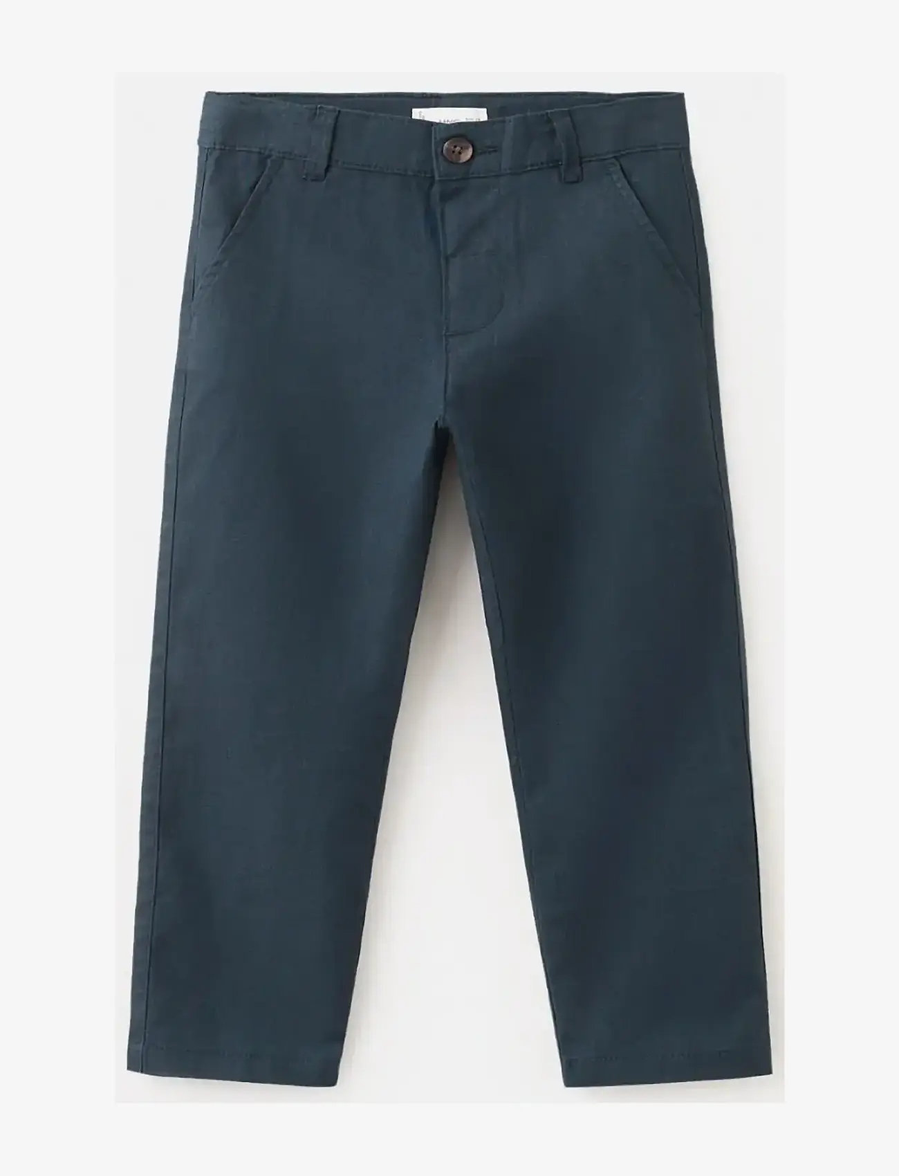 Mango - Straight linen-blend trousers - chinos - navy - 0