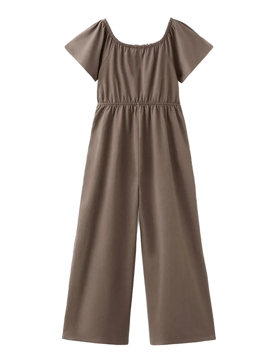 Mango - Long jumpsuit with embroidered details - jumpsuits - brown - 1