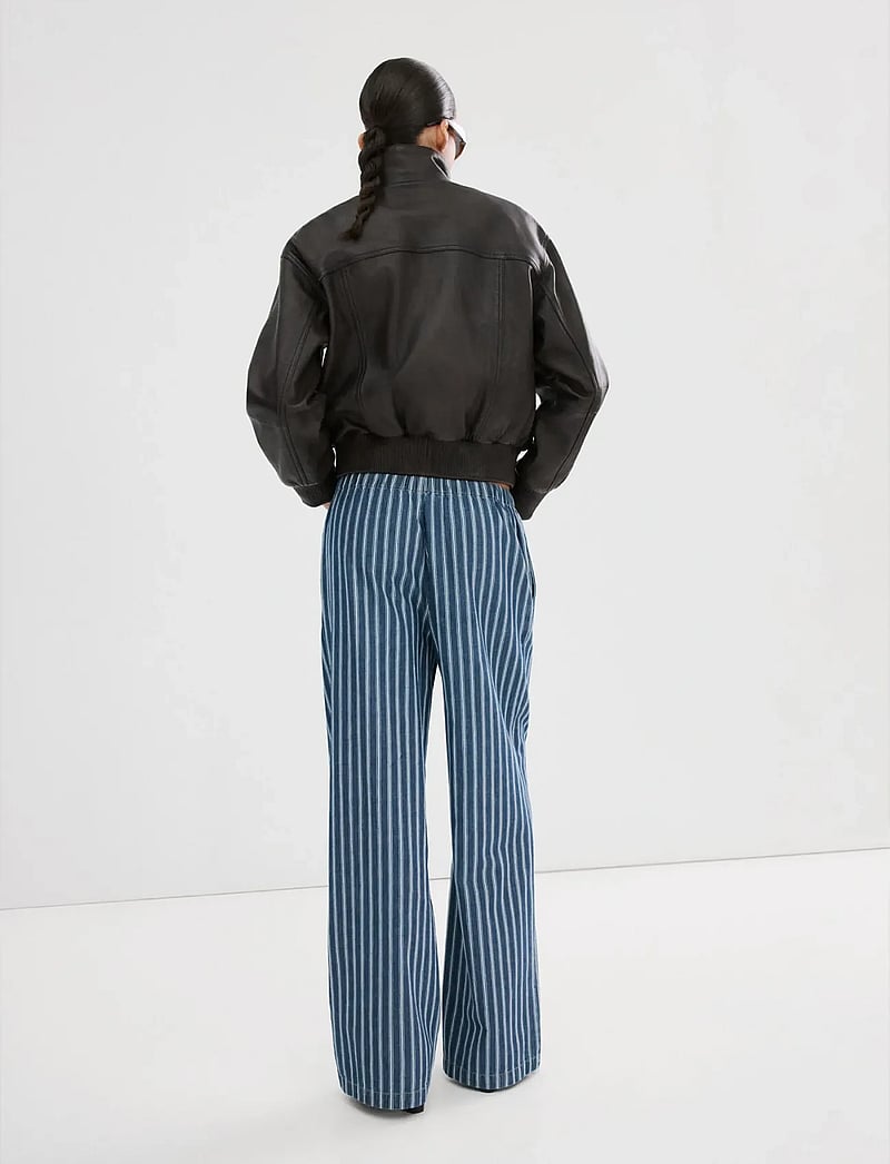 Mango - Striped jeans - wide leg trousers - medium blue - 2