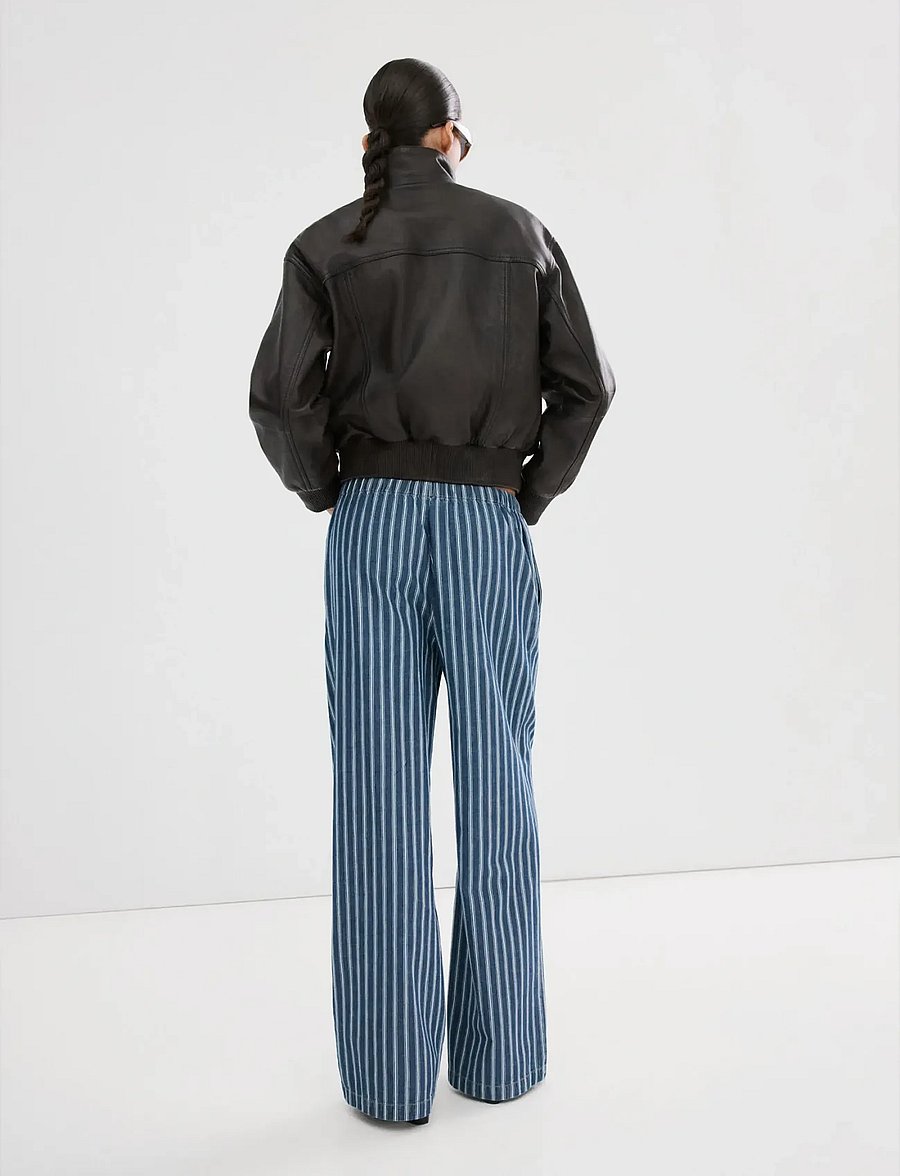 Mango - Striped jeans - bukser med brede ben - medium blue - 2