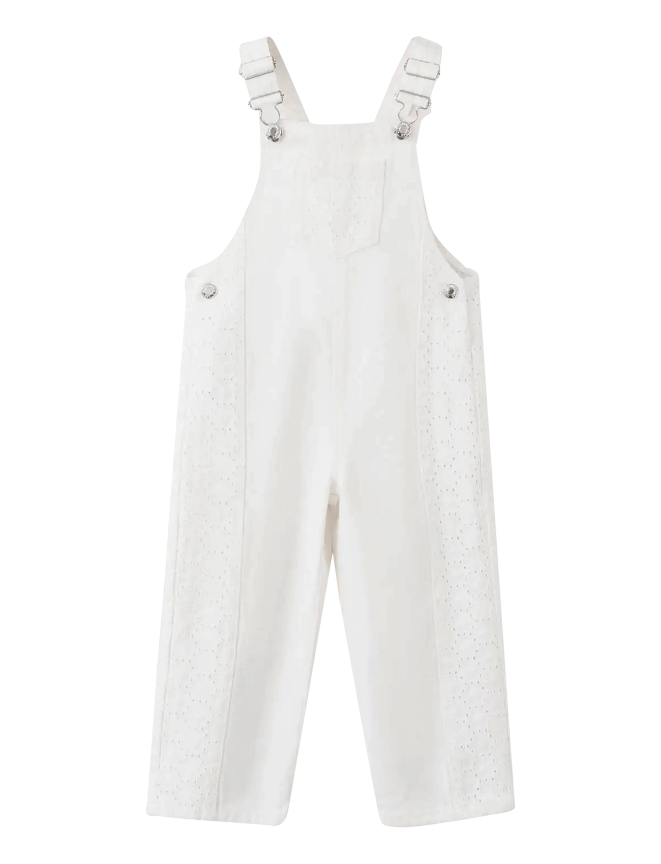 Mango Embroidered denim dungarees - Back to school - NATURAL WHITE / white