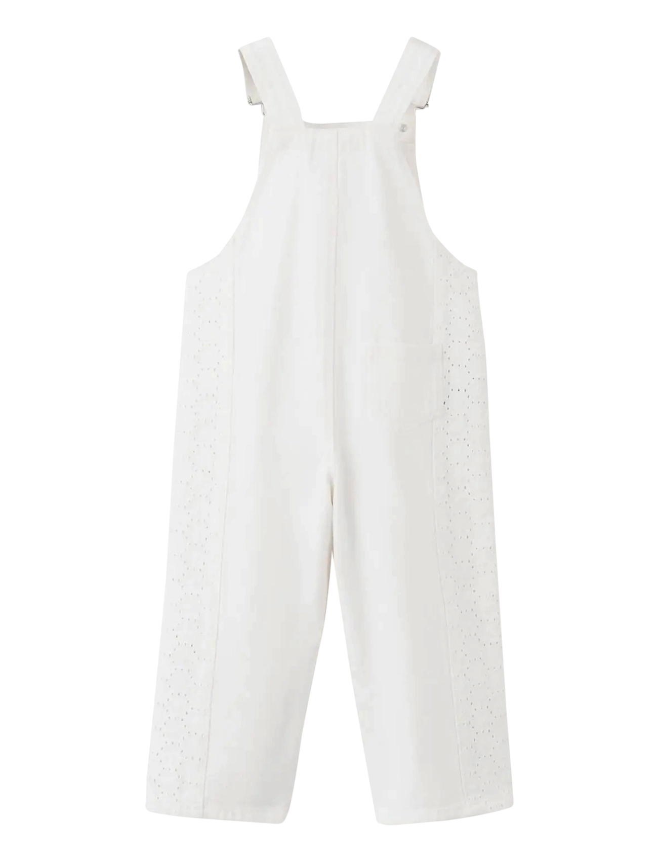 Mango - Embroidered denim dungarees - gode sommertilbud - natural white - 1