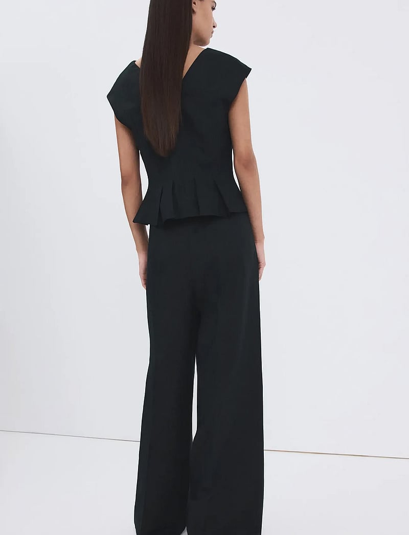 Mango - Cotton linen peplum top - Ärmlösa blusar - navy - 2