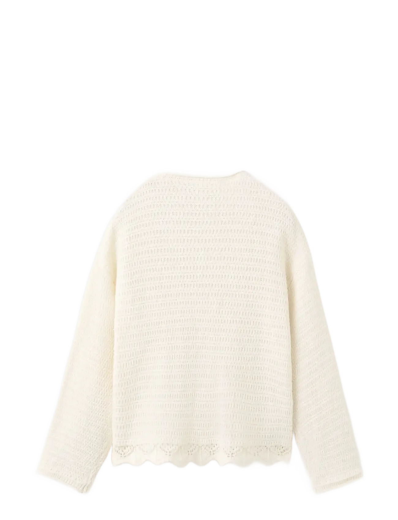 Mango - Openwork knit cardigan - cardigans - light beige - 1
