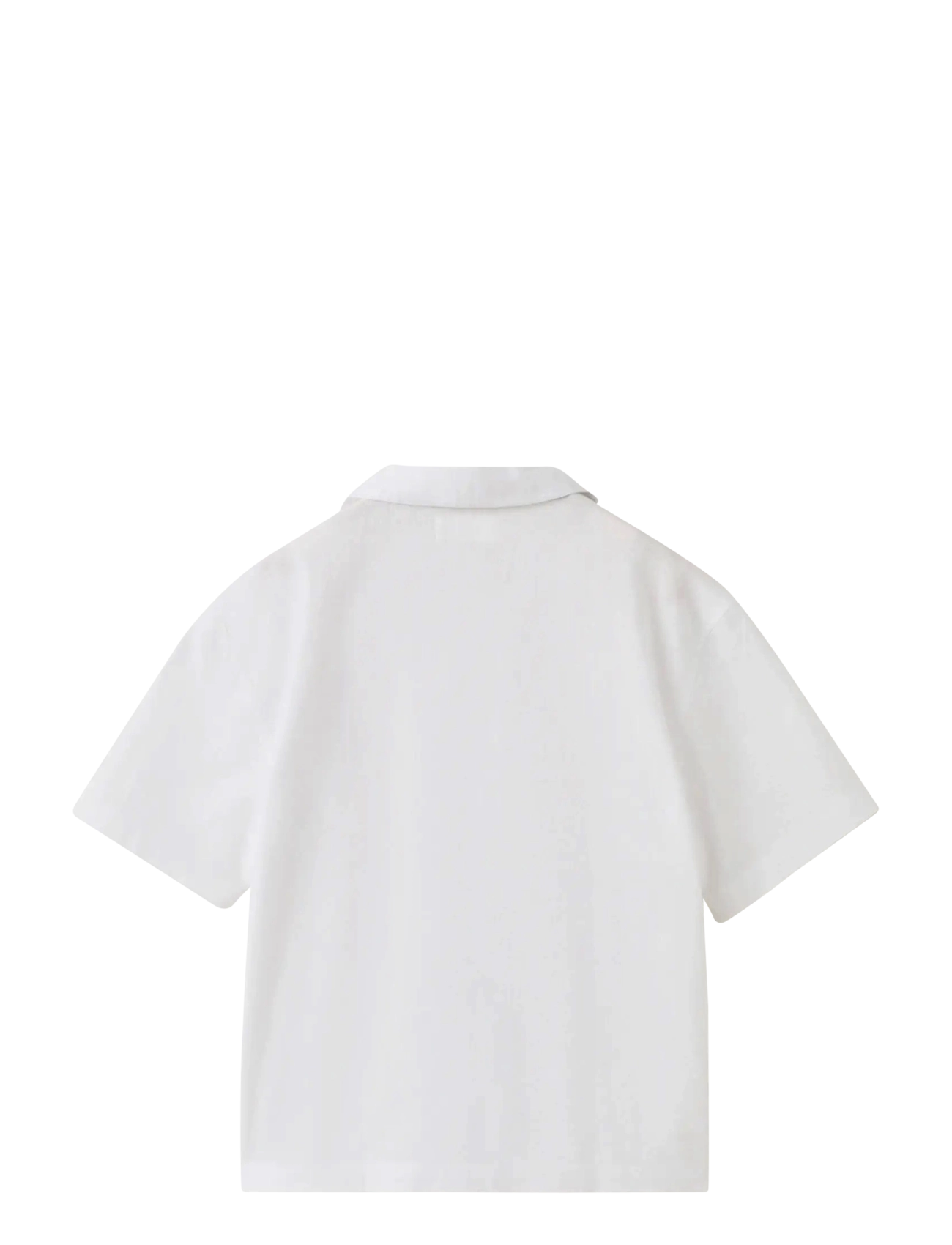 Mango - Linen-blend short-sleeve shirt - kortärmade skjortor - white - 1