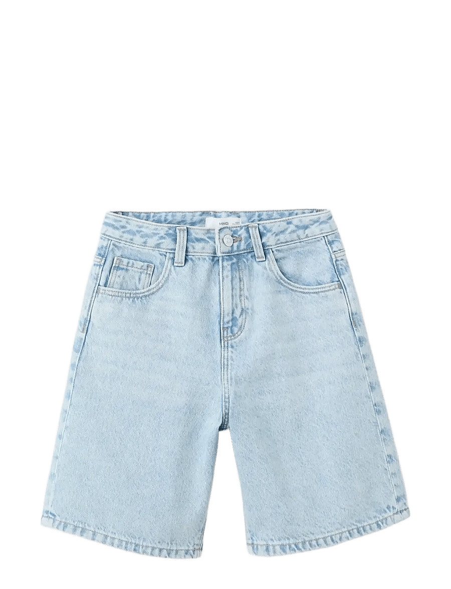 Mango - Baggy denim bermudas - jeansshorts - open blue - 0
