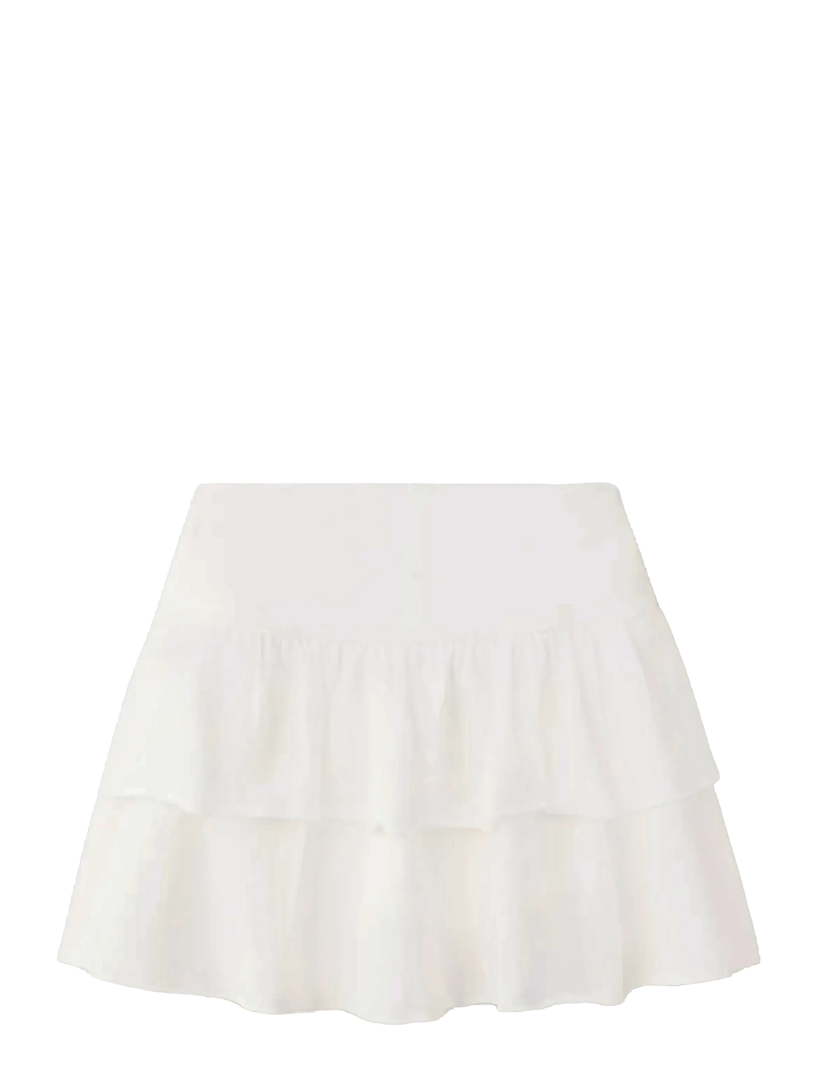 Mango Ruffled cotton skirt - Nyheter - NATURAL WHITE / white