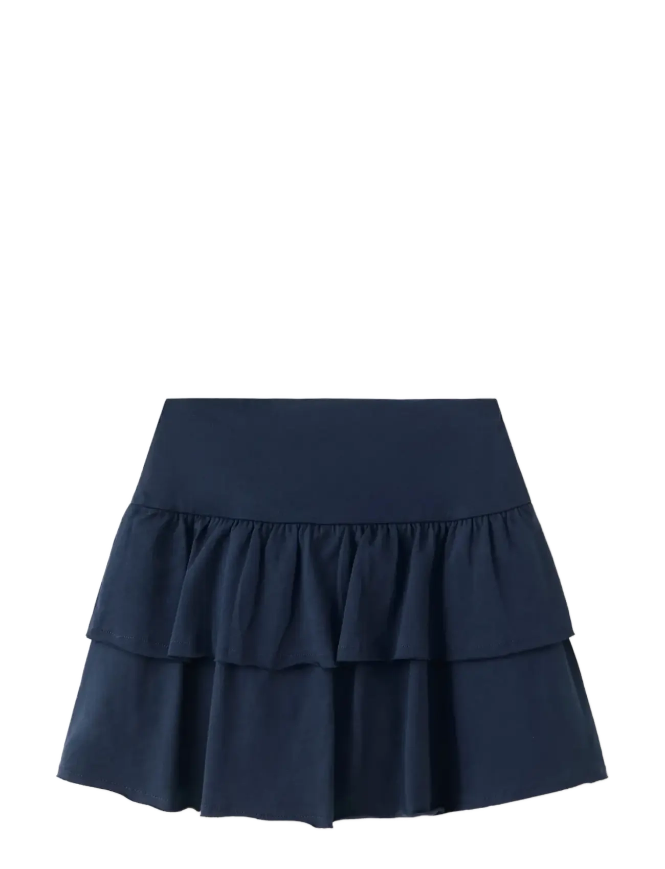 Mango - Ruffled cotton skirt - miniseelikud - navy - 1