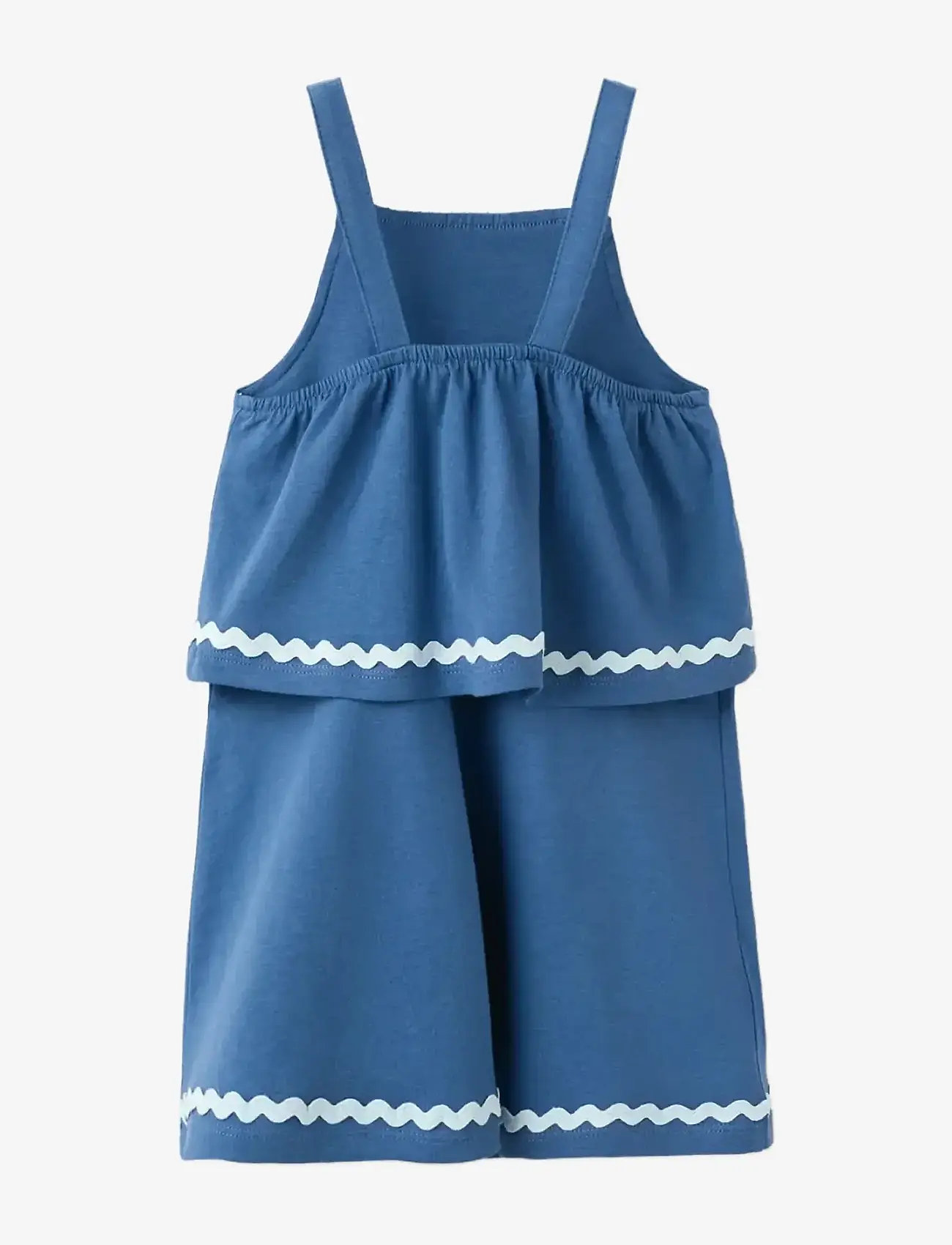 Mango - Short dress with scalloped detail - Ärmlösa babyklänningar - bright blue - 1