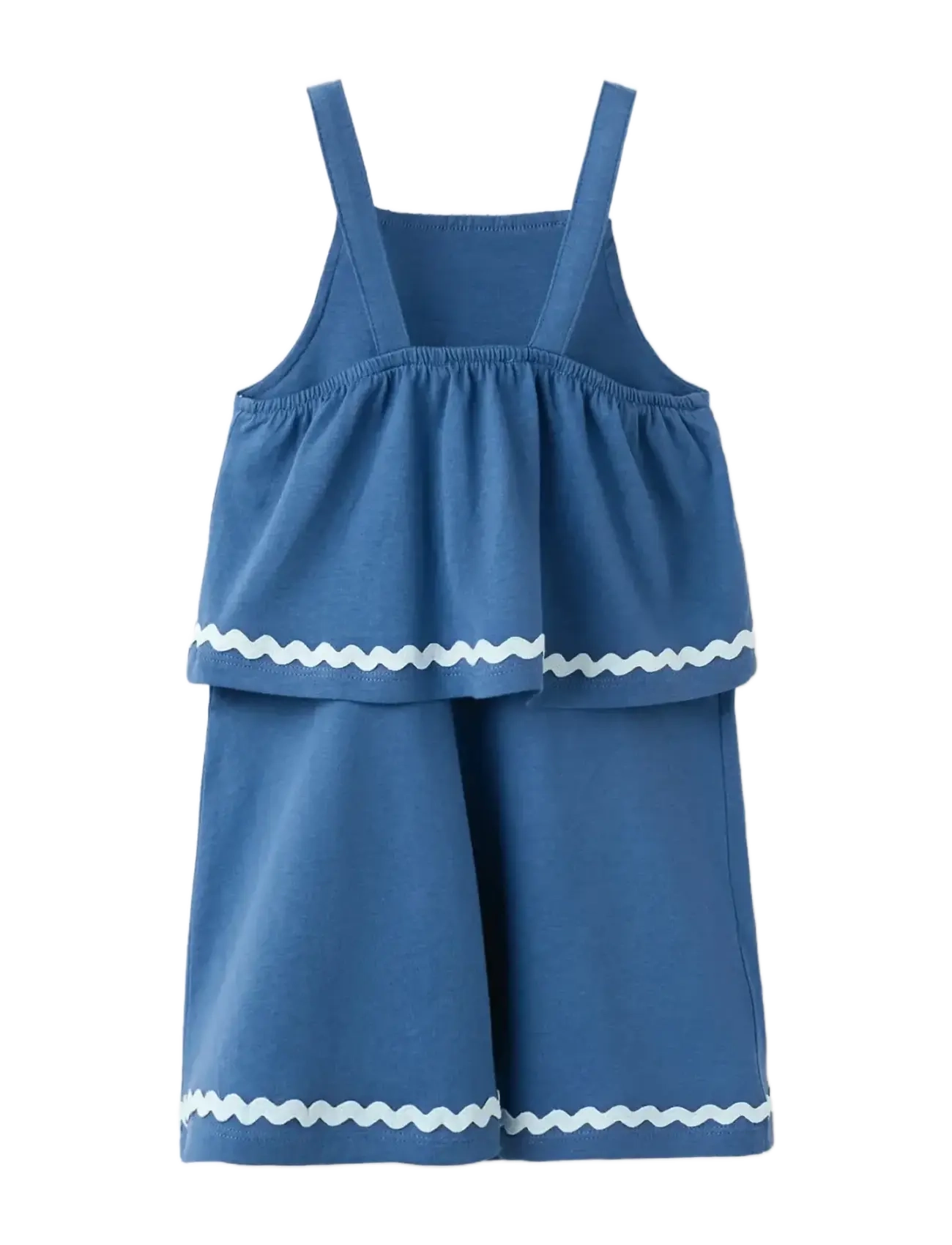 Mango - Short dress with scalloped detail - Ærmeløse babykjoler - bright blue - 1