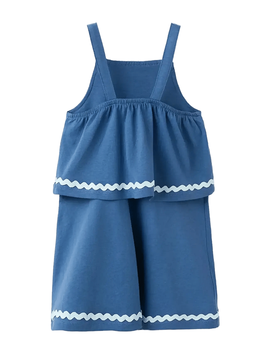 Mango - Short dress with scalloped detail - Ärmlösa babyklänningar - bright blue - 1