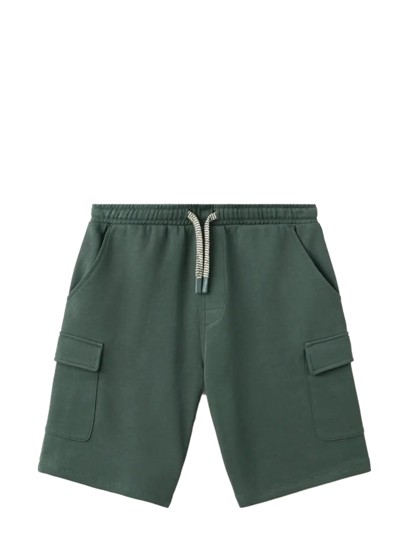 Mango Drawstring Cargo Bermuda Shorts, Børn, Snøre Cargo Bermudashorts, Grøn, Str: 140