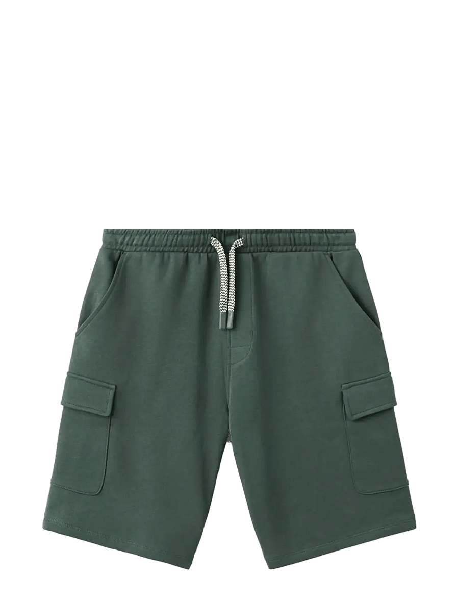 Mango - Drawstring cargo Bermuda shorts - cargo shorts - green - 0