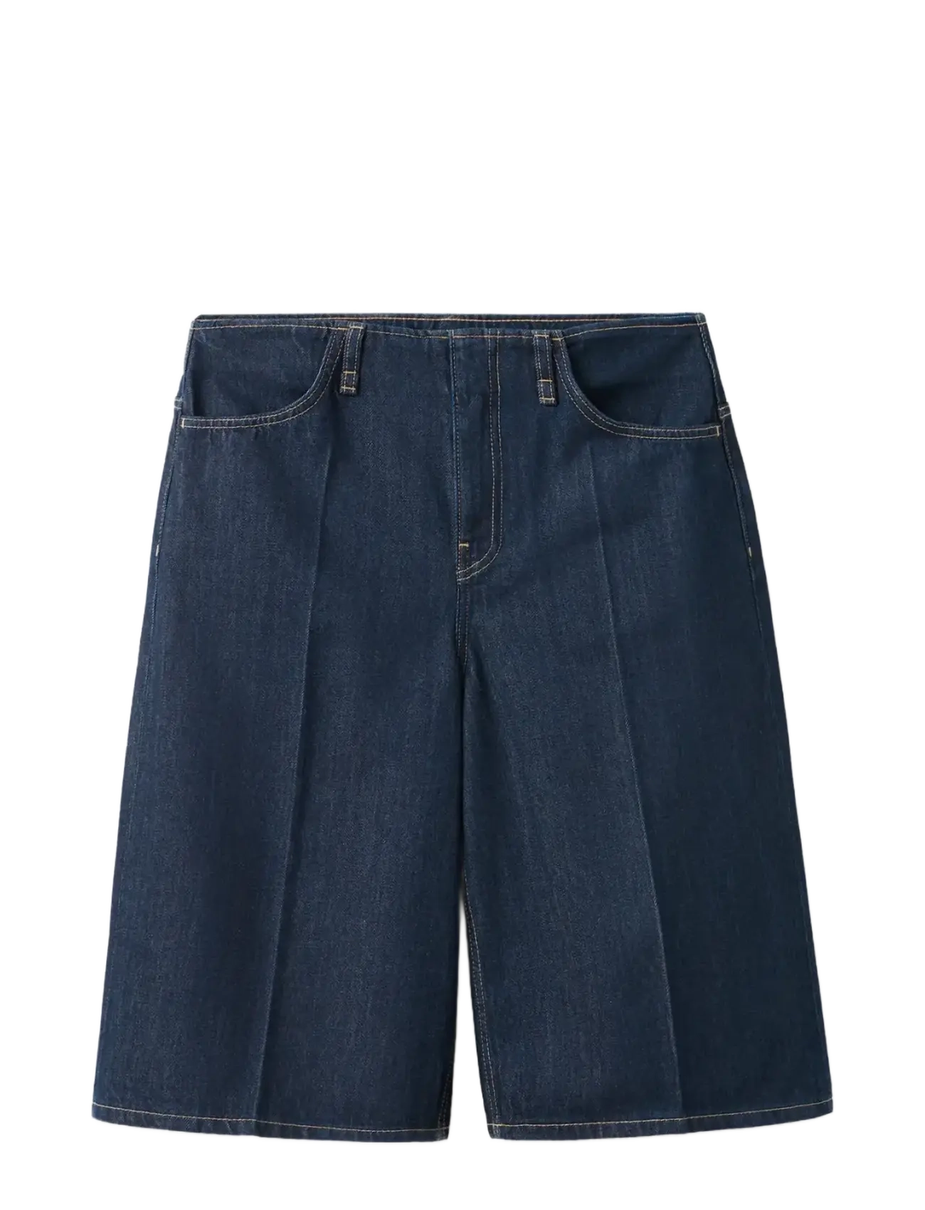 MANGO Mid-Rise Denim Jorts Navy - 40 - Damen