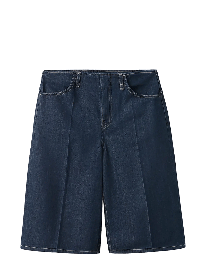 Mango - Mid-rise denim jorts - jorts - open blue - 1