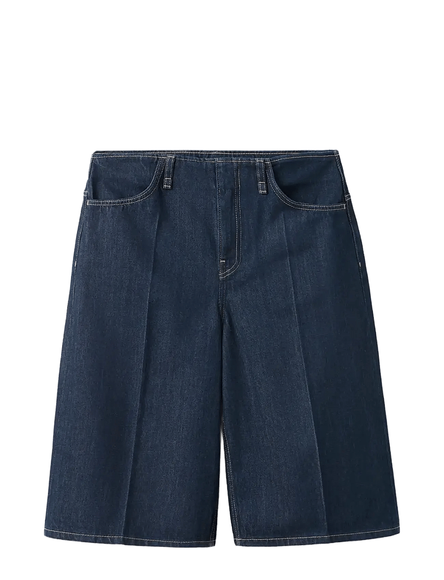 Mango - Mid-rise denim jorts - jeansshorts - open blue - 1