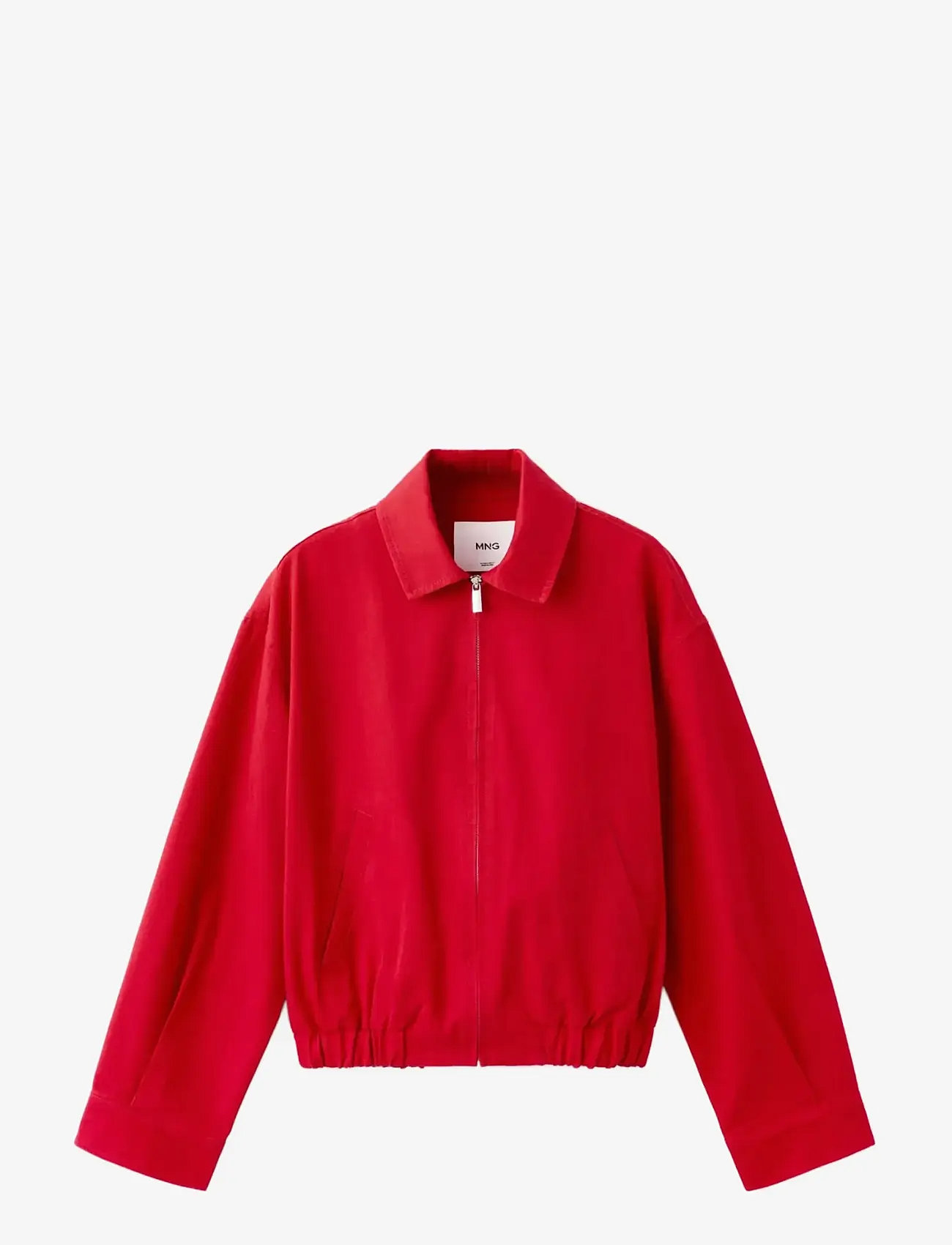 Mango - Bomber jacket with shirt collar - forårsjakker - red - 1
