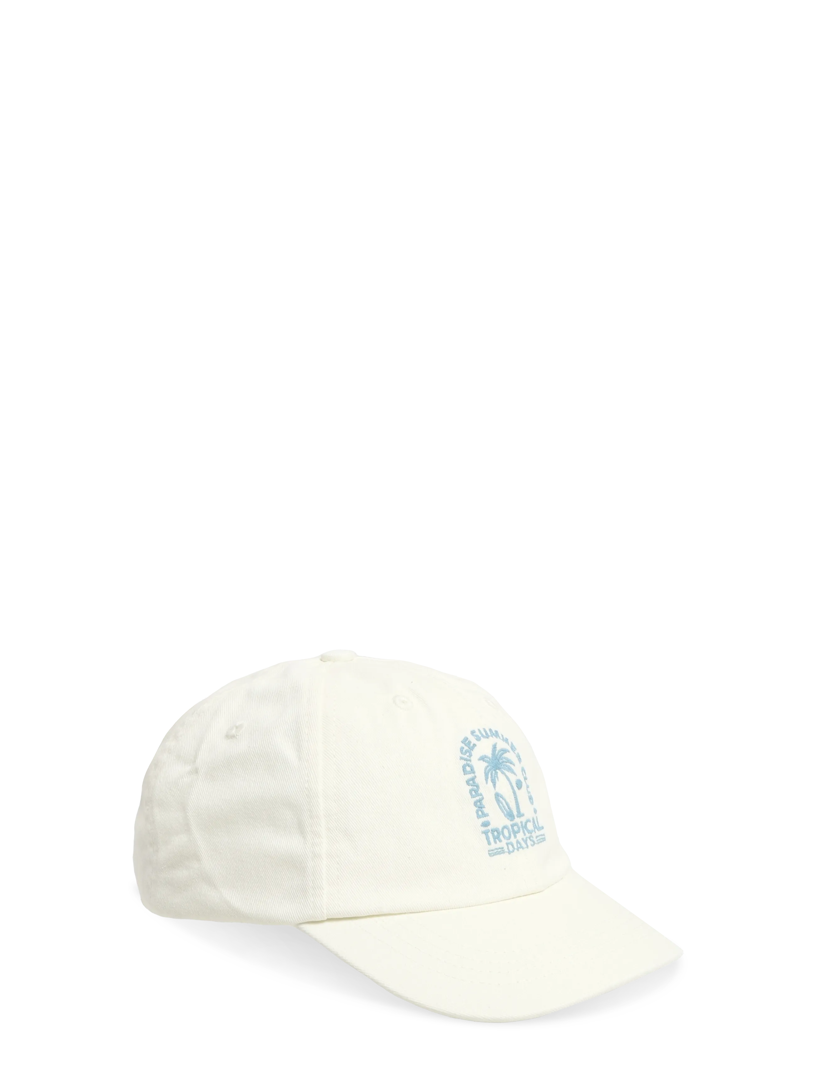 Mango Embroidered Cotton Cap, 6-9, Headwear, Beige - Caps, Kinder