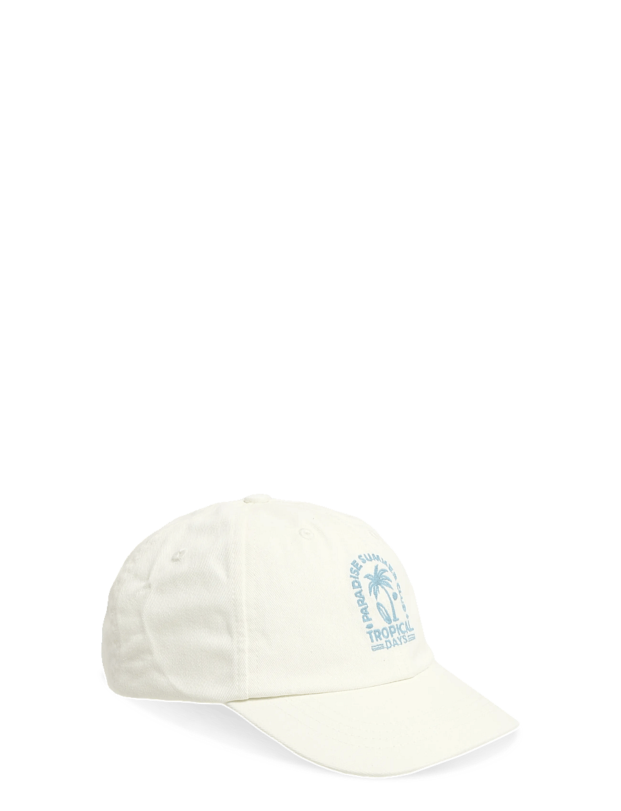 Mango - Embroidered cotton cap - kepsar - light beige - 0