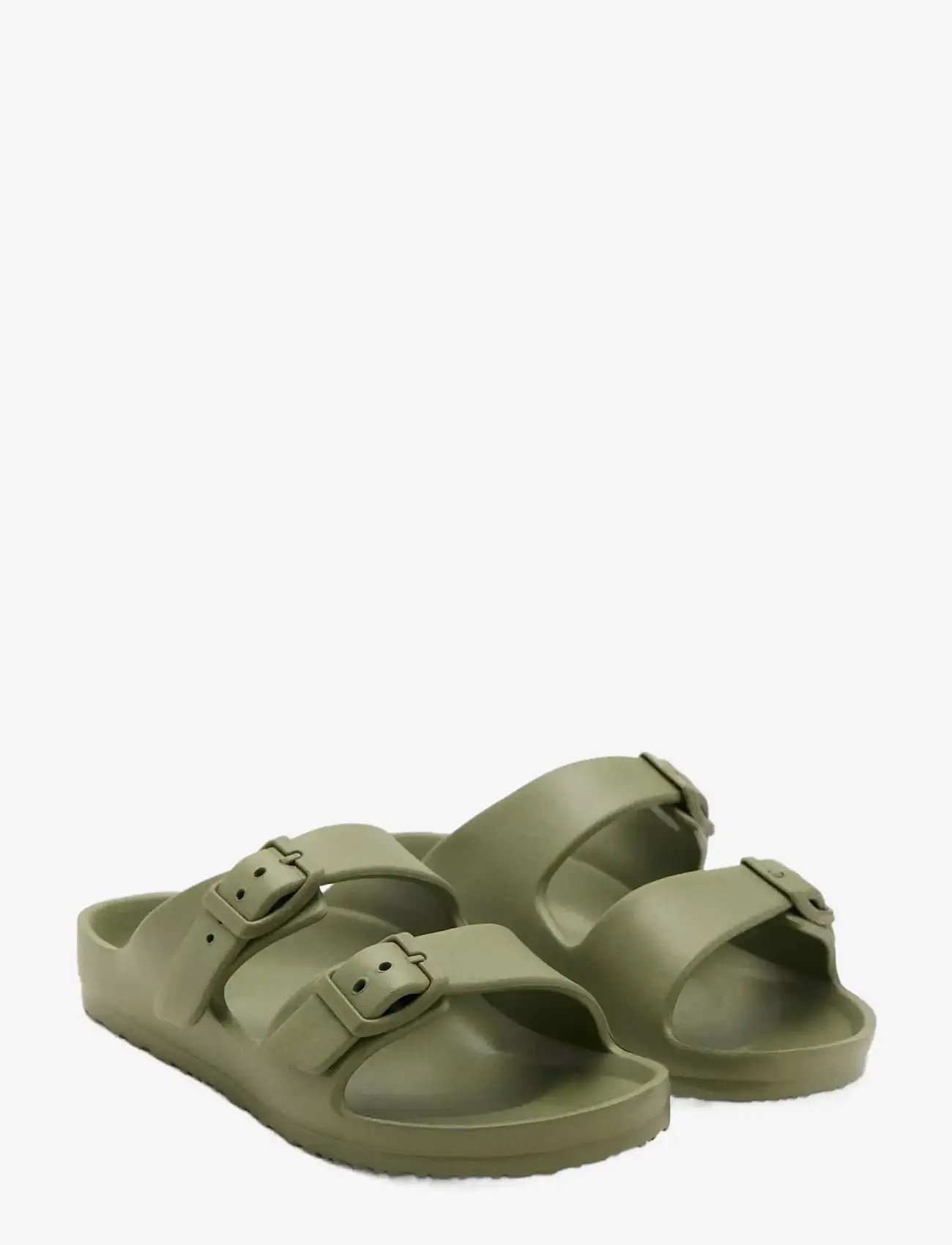 Mango - Rubberised buckle sandals - sandaler - beige - khaki - 1