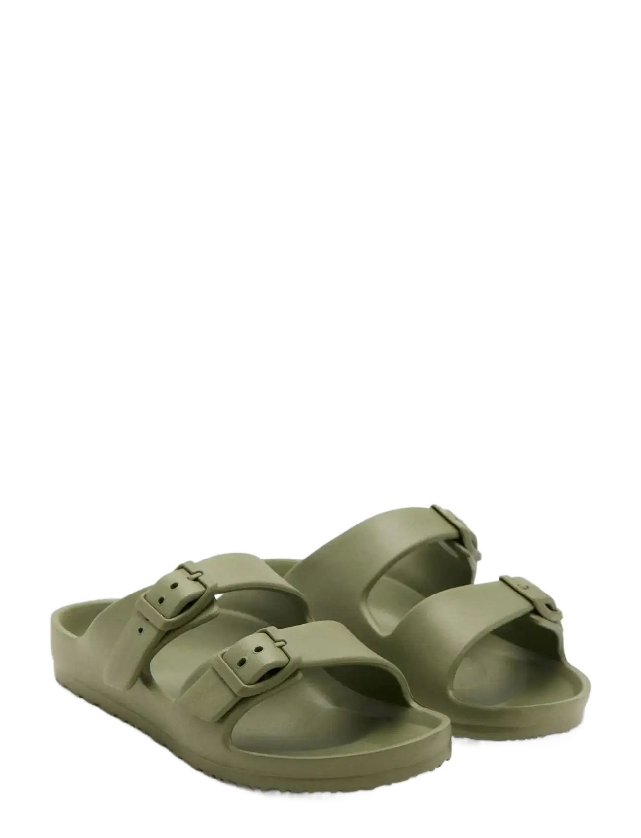 Mango - Rubberised buckle sandals - sandaler - beige - khaki - 1