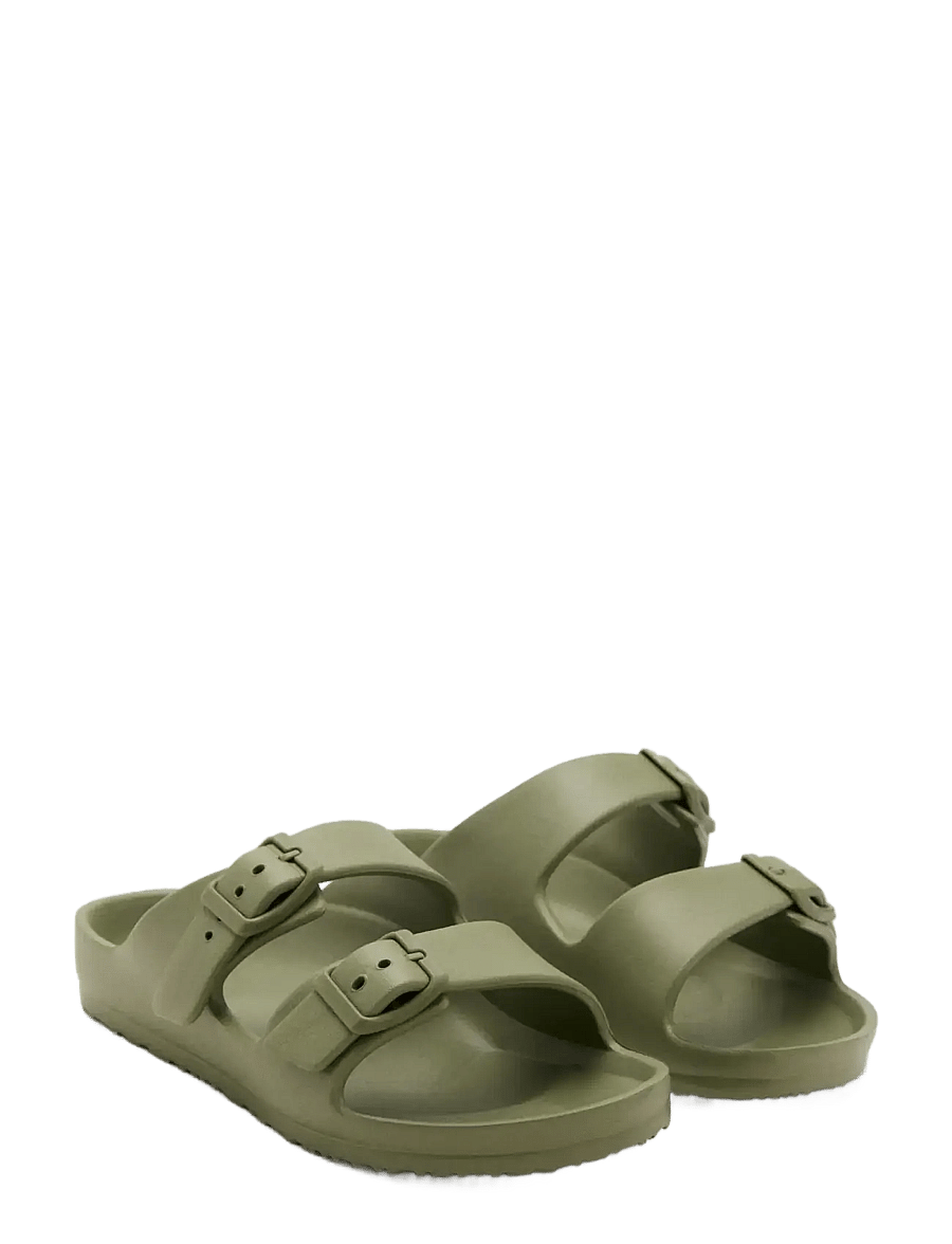 Mango - Rubberised buckle sandals - sandalen - beige - khaki - 1