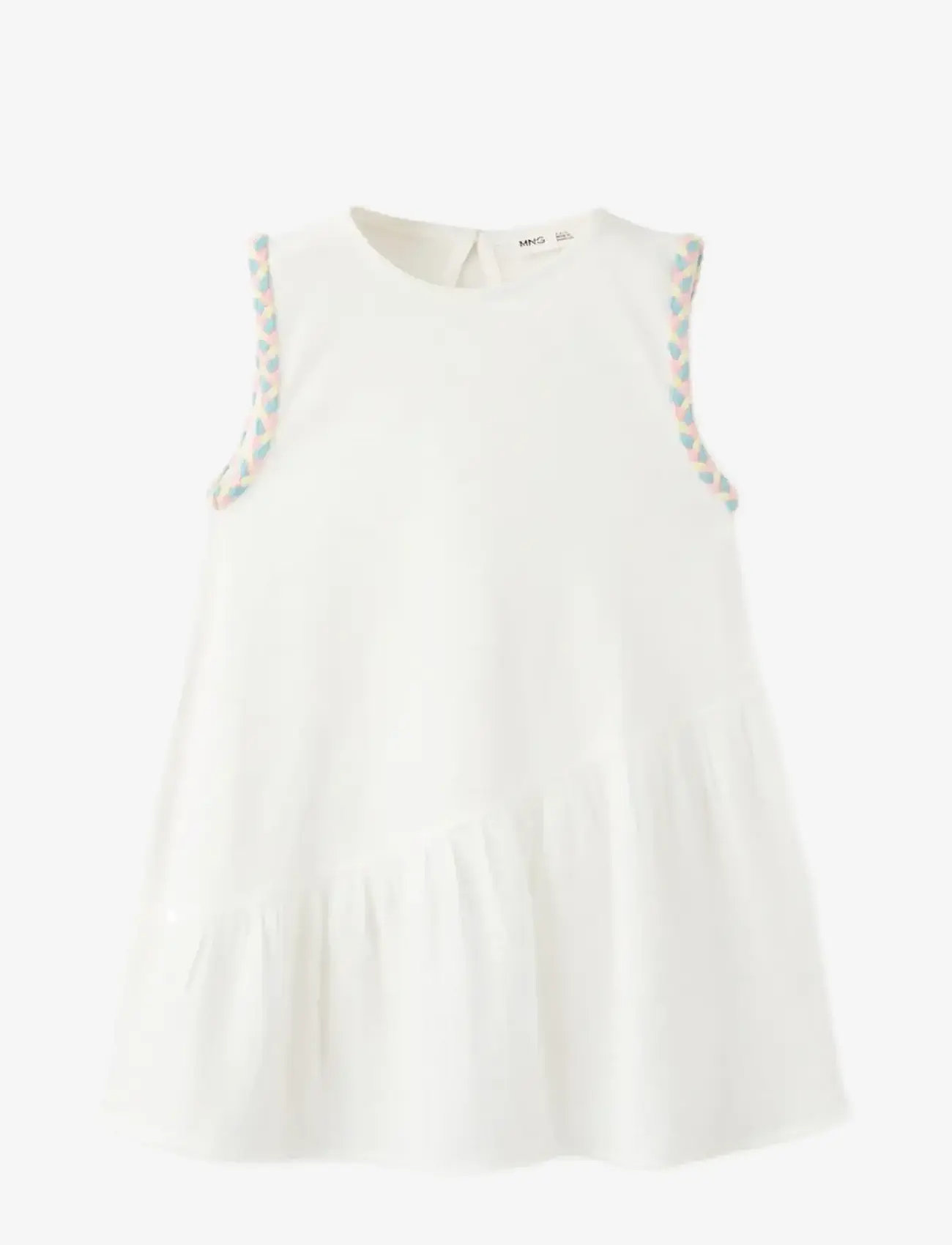 Mango - Dress with plaited details - Ærmeløse babykjoler - natural white - 1