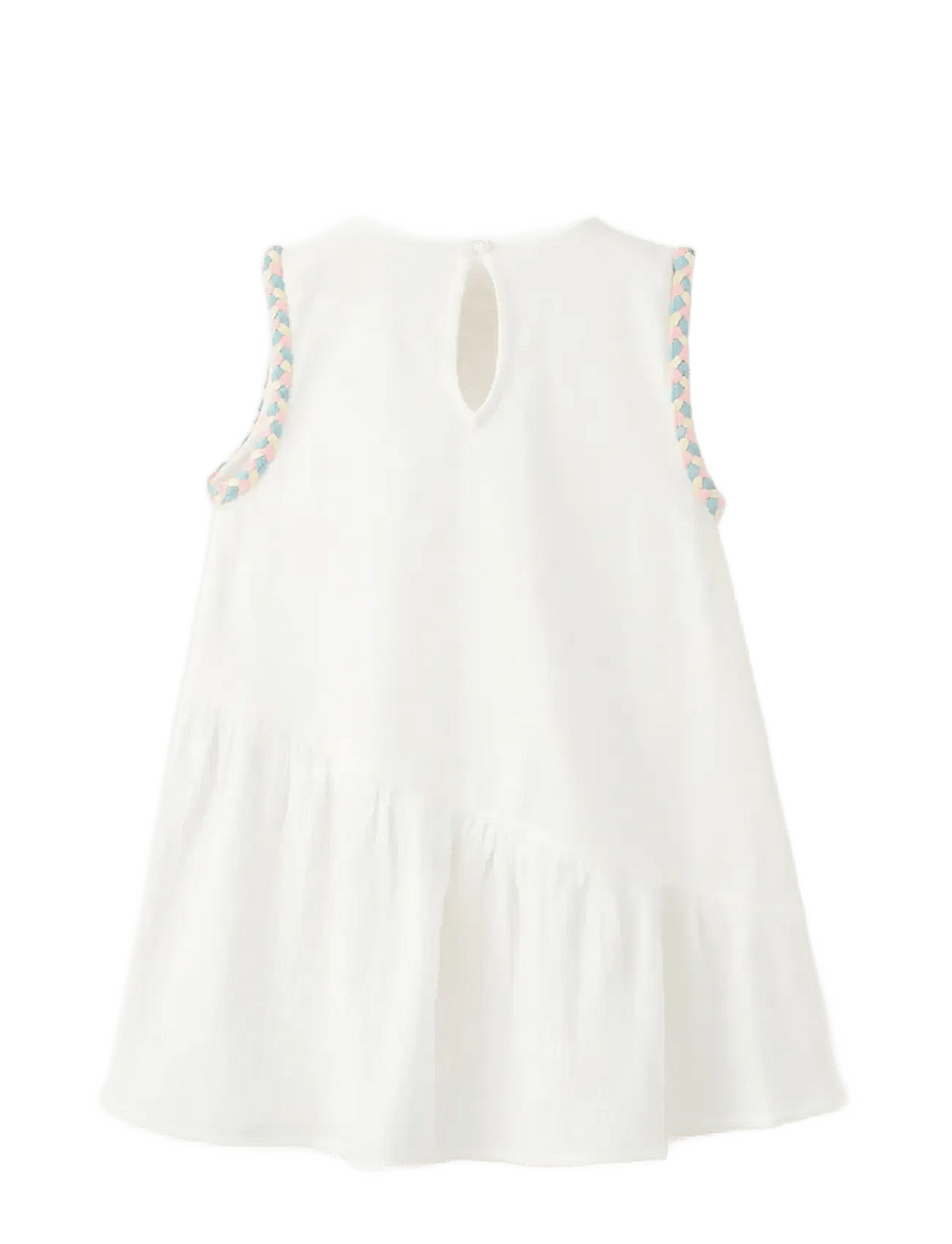 Mango - Dress with plaited details - Ærmeløse babykjoler - natural white - 2