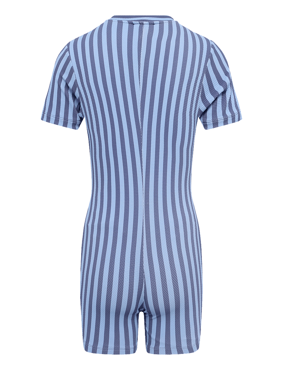 Mango - Striped swimsuit jumpsuit - baddräkter - medium blue - 1