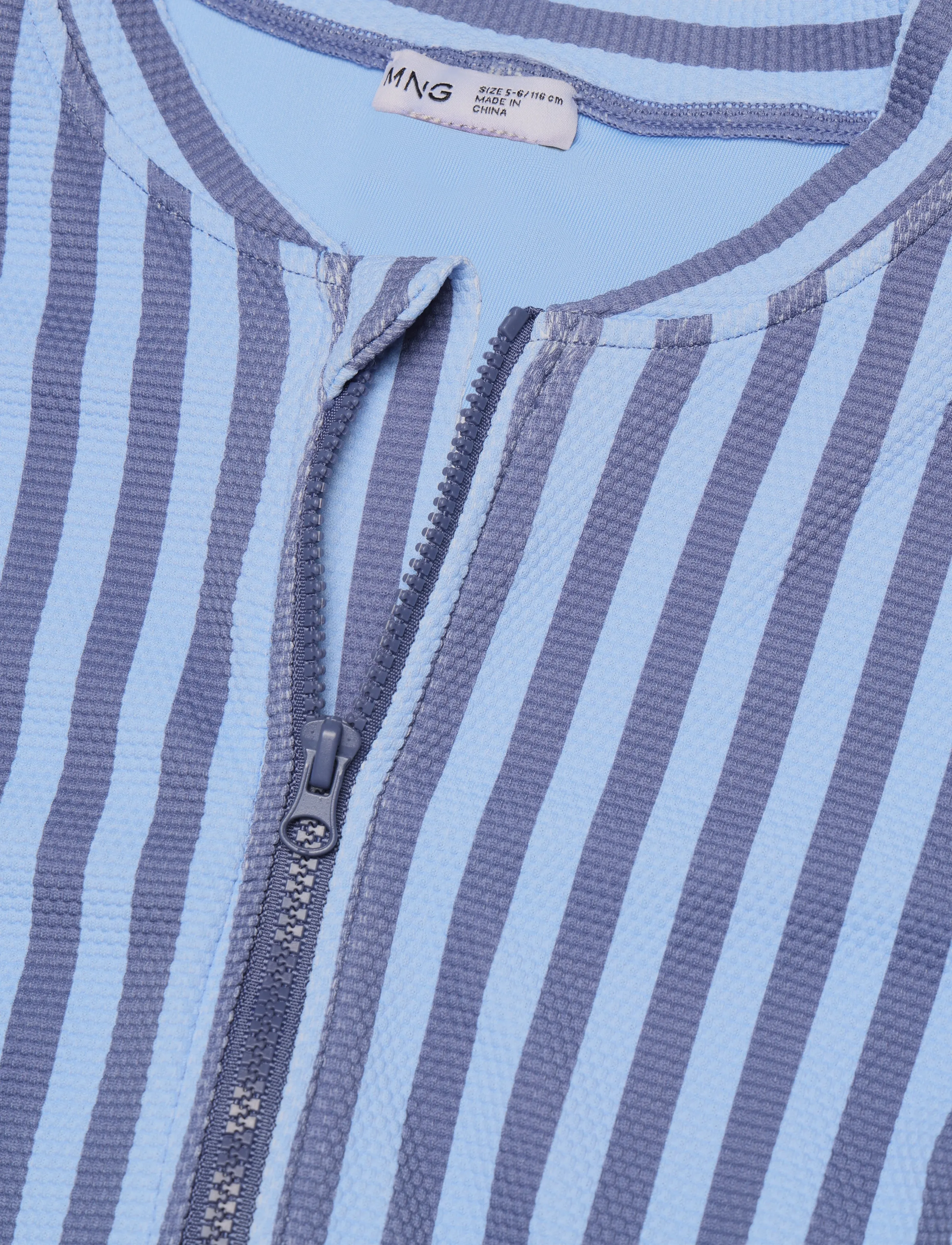 Mango - Striped swimsuit jumpsuit - baddräkter - medium blue - 2