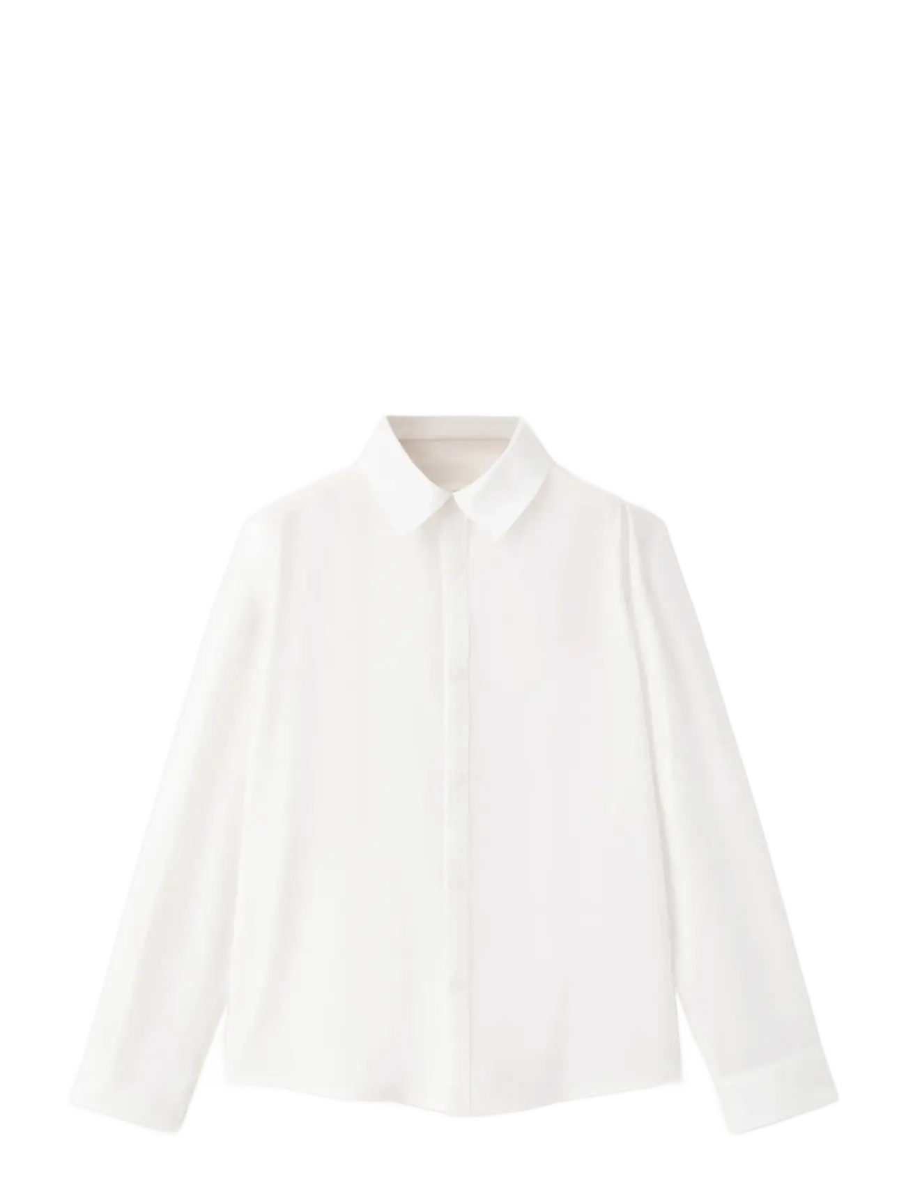 Mango Straight Linen Shirt, Børn, Lige Skjorte, Hvid, Str: 152