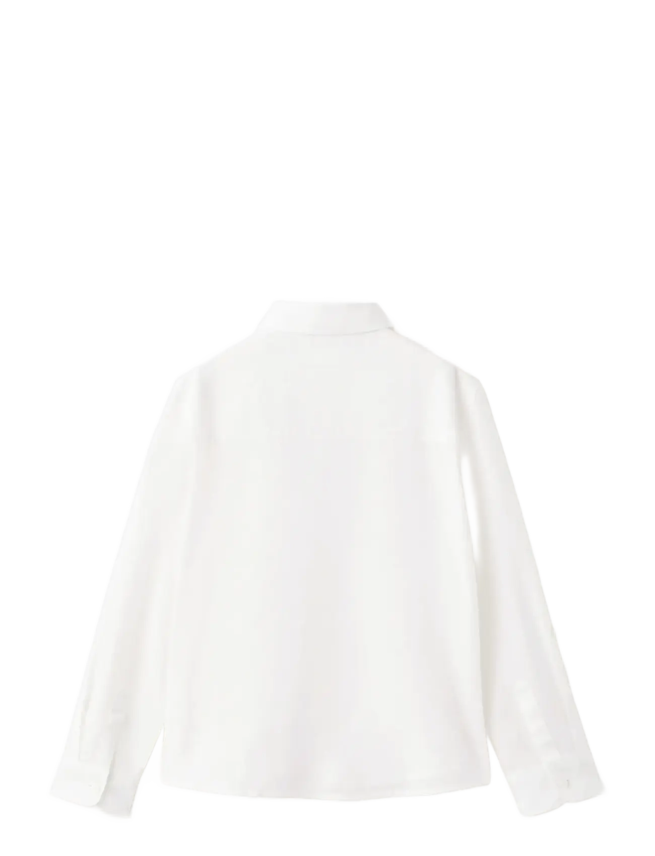 Mango - Straight linen shirt - langærmede skjorter - white - 1