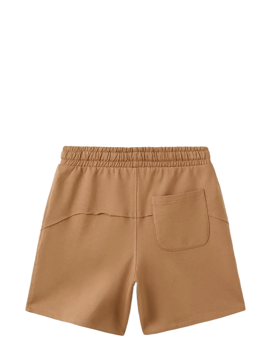 Mango - Cotton shorts with drawstring - sweatshorts - medium brown - 1