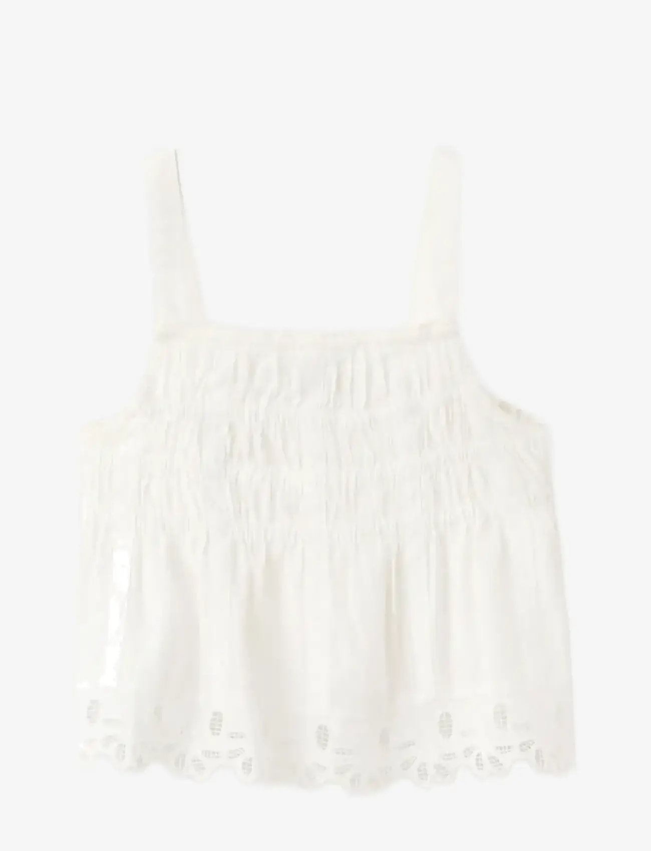 Mango - Embroidered details blouse - bluser & tunikaer - light beige - 0