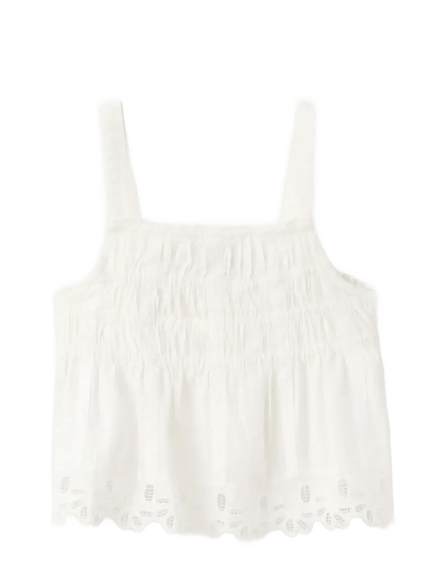 Mango - Embroidered details blouse - blusar & tunikor - light beige - 0