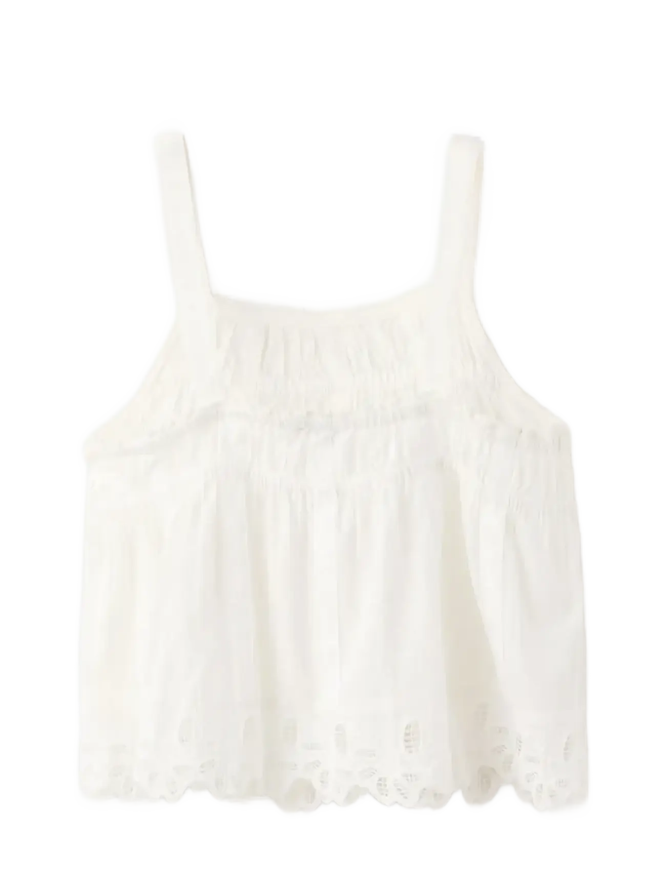 Mango - Embroidered details blouse - blusar & tunikor - light beige - 1