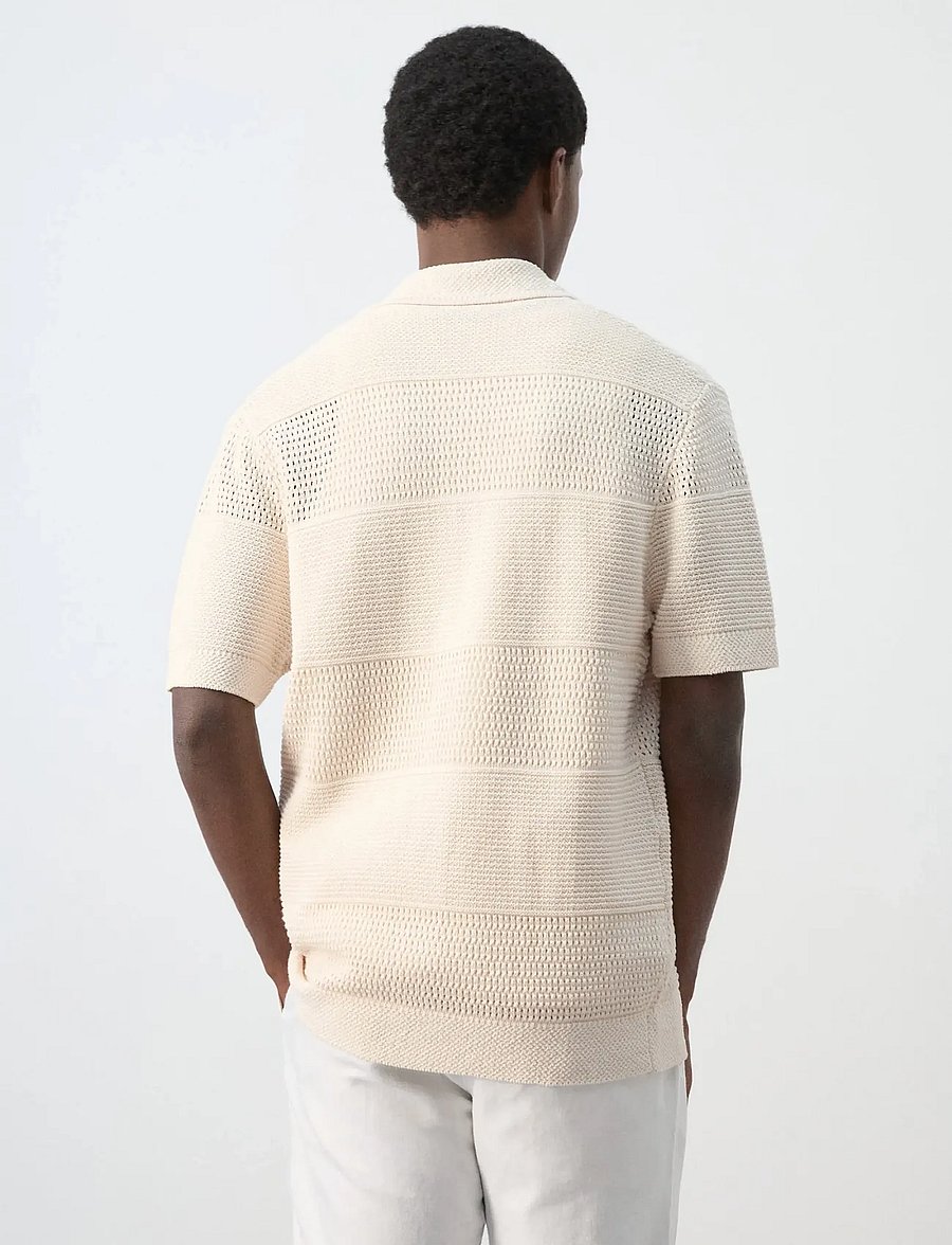 Mango - Openwork knitted shirt - polostrik - light beige - 2