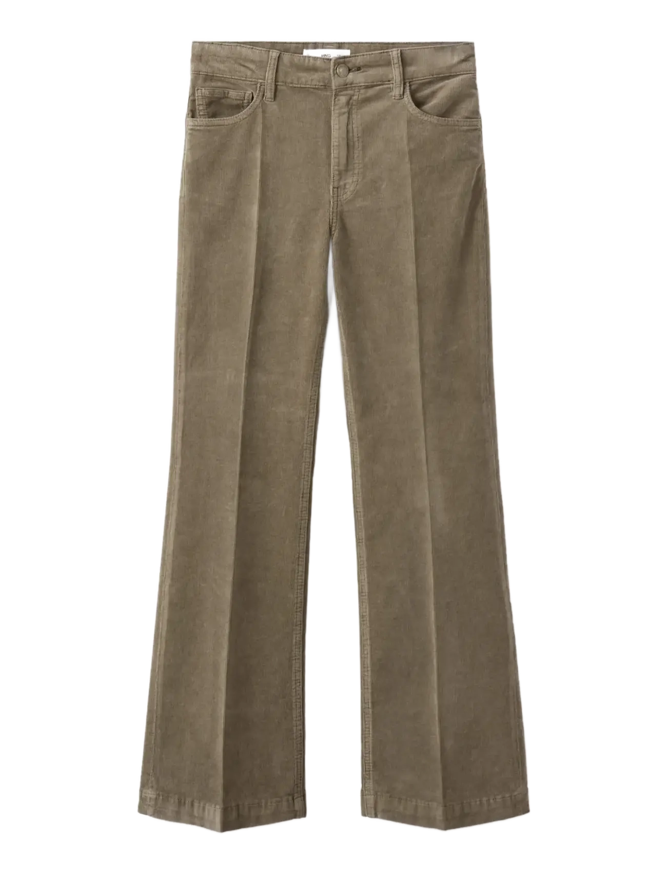 MANGO Kordsamt Flared Jeans Khaki - 46 - Damen