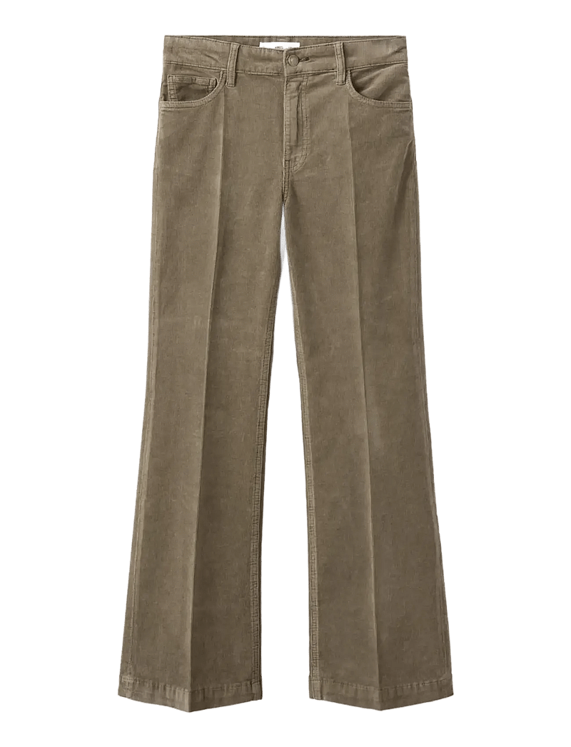 Mango - Corduroy flared jeans - flare bukser - medium brown - 1