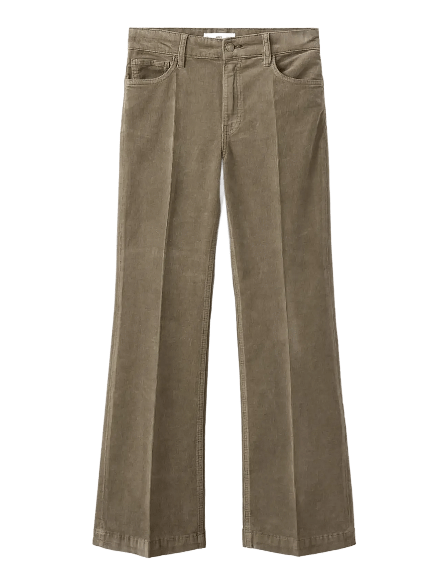 Mango - Corduroy flared jeans - flare bukser - medium brown - 1