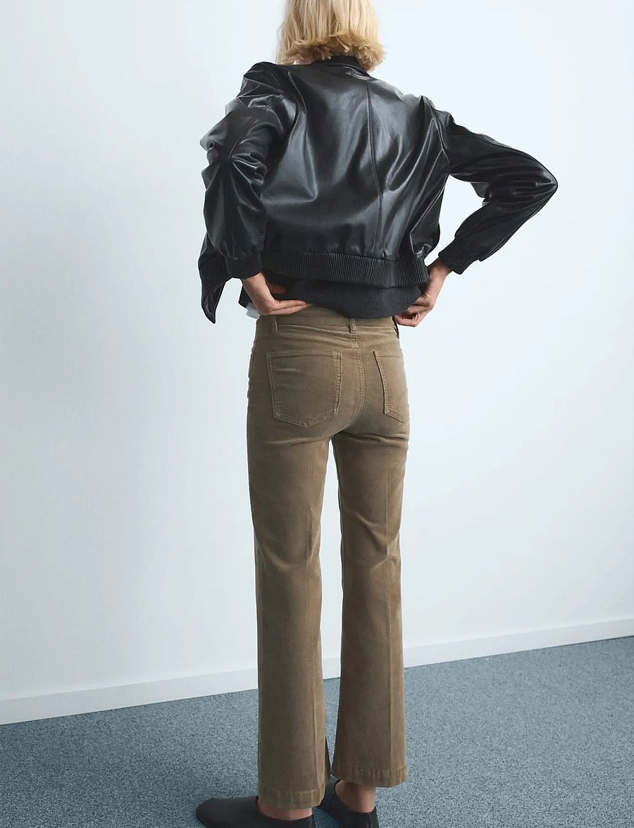 Mango - Corduroy flared jeans - flare bukser - medium brown - 2