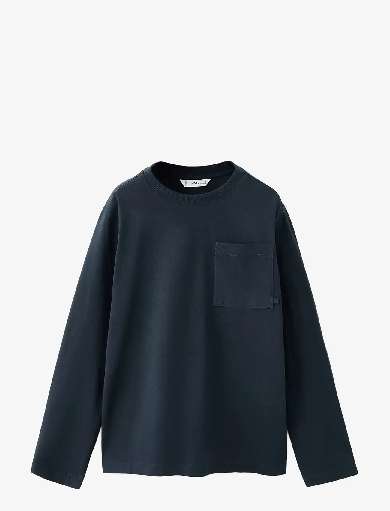Mango - Long-sleeved t-shirt with pocket - langärmelig - navy - 0