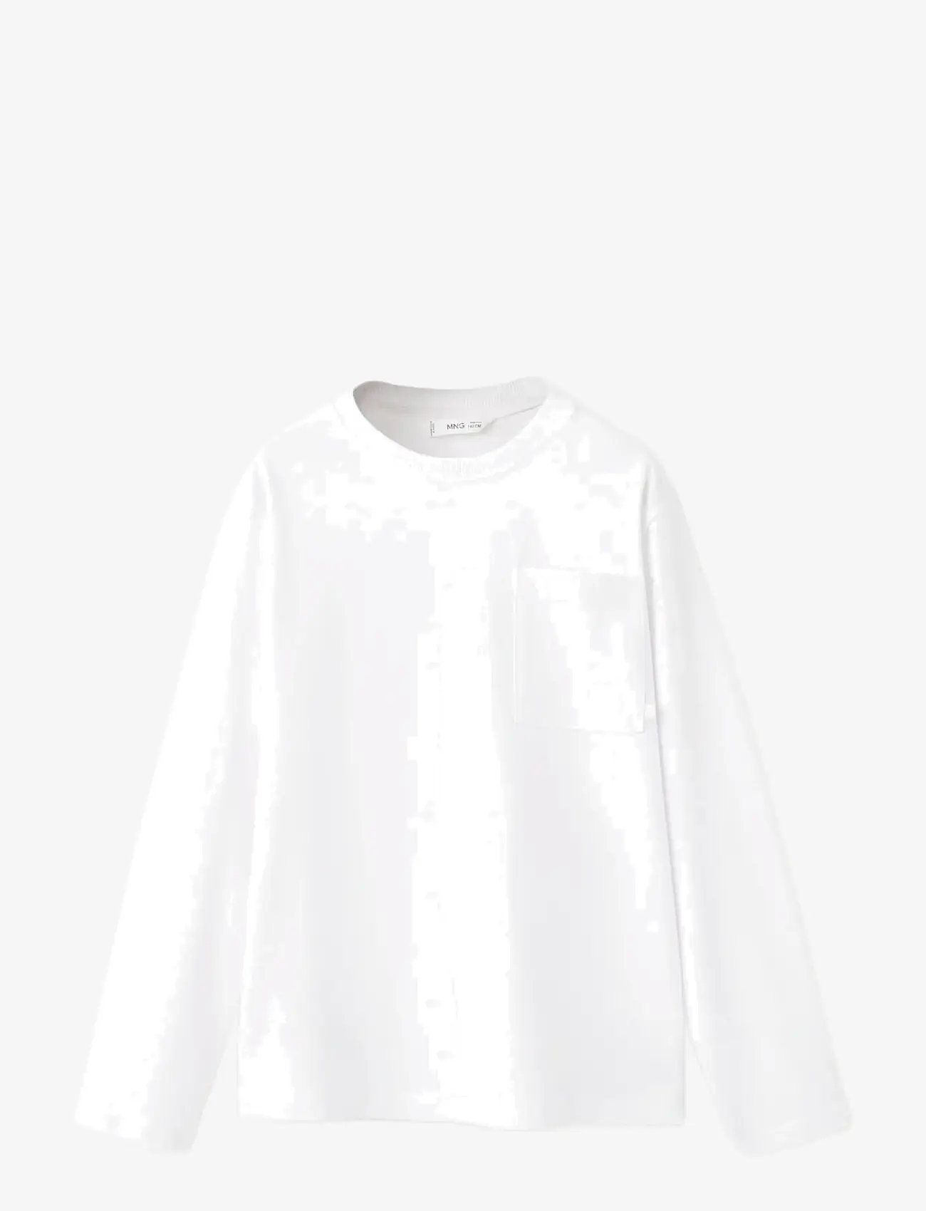 Mango - Long-sleeved t-shirt with pocket - langärmelig - white - 0