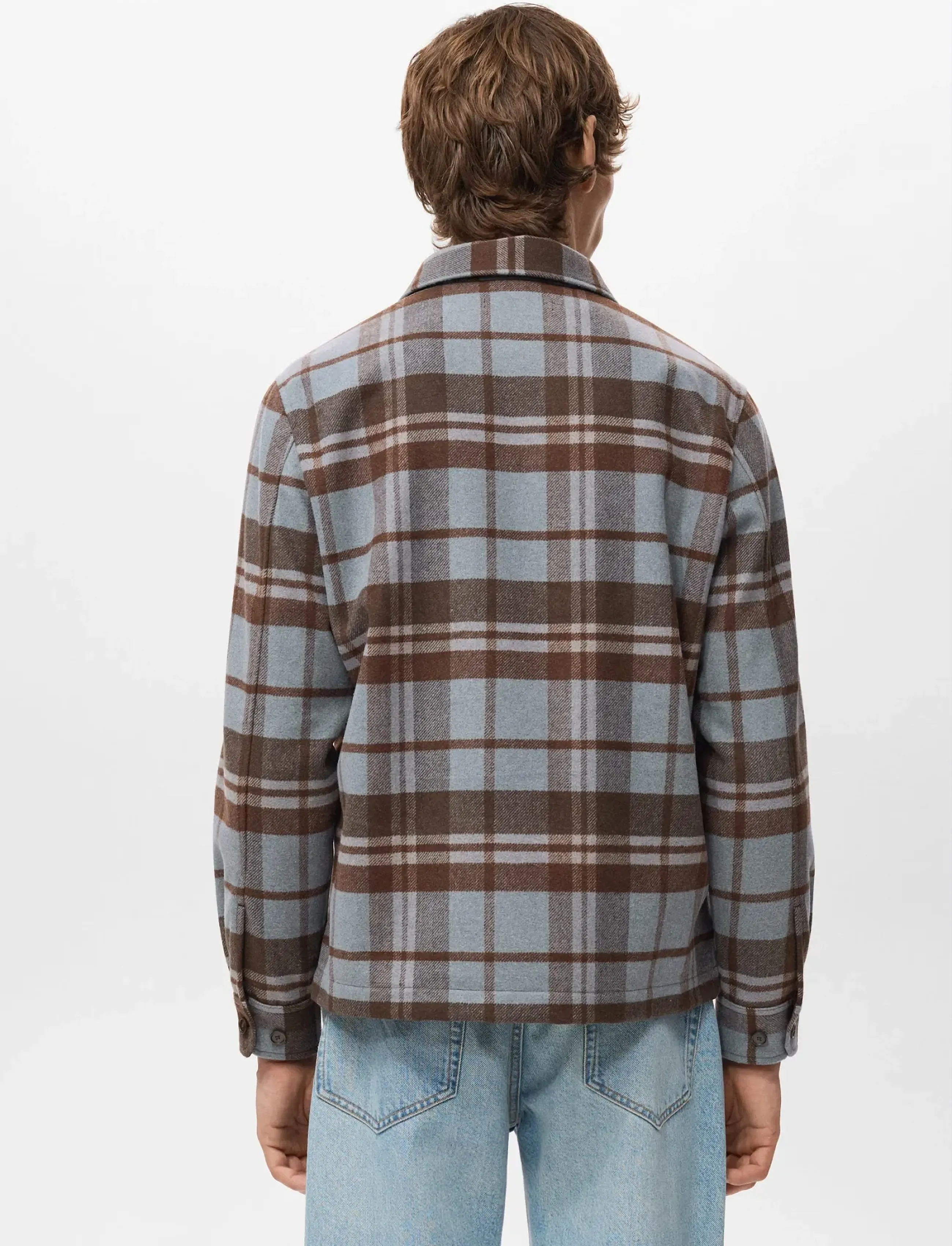 Mango - Check overshirt with pockets - flanellskjorter - dark blue - 3