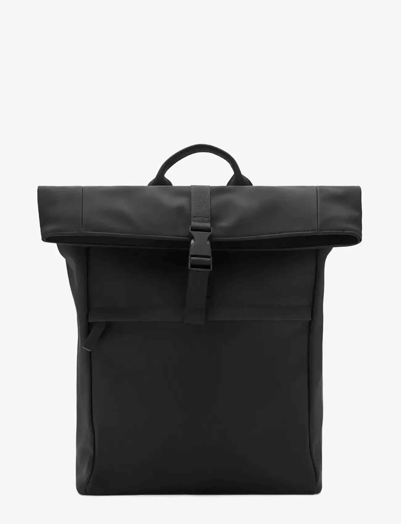 Mango - Rubberized backpack with flap closure - shoppa efter tillfälle - black - 0