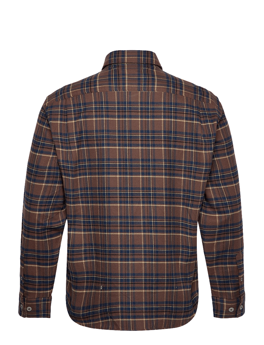 Mango - 100% cotton flannel checkered shirt - ternede skjorter - medium brown - 2