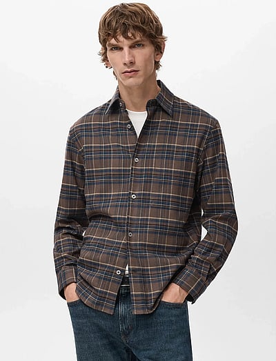 100% Cotton Flannel Checkered Shirt - Casual