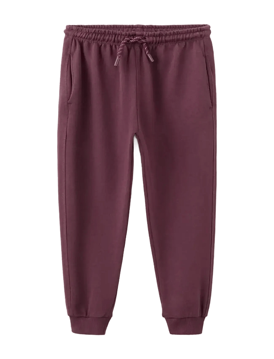 Mango - Cotton jogger-style trousers - mjukisbyxor - dark red - 0