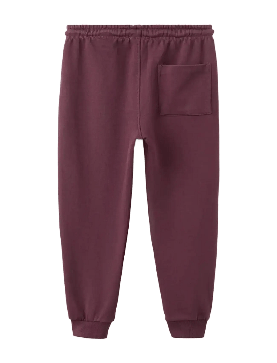 Mango - Cotton jogger-style trousers - mjukisbyxor - dark red - 1